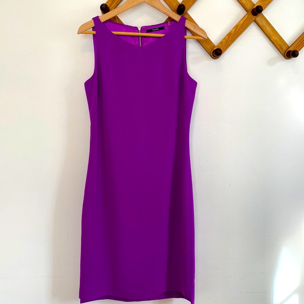 Tahari Fuchsia Sleeveless Sheath Dress Sz 6